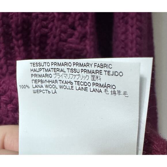 NWT Dsquared2 Ripped Distressed Magenta Wool Sweater Size XS (S-M) Runs BIG - Picture 13 of 13